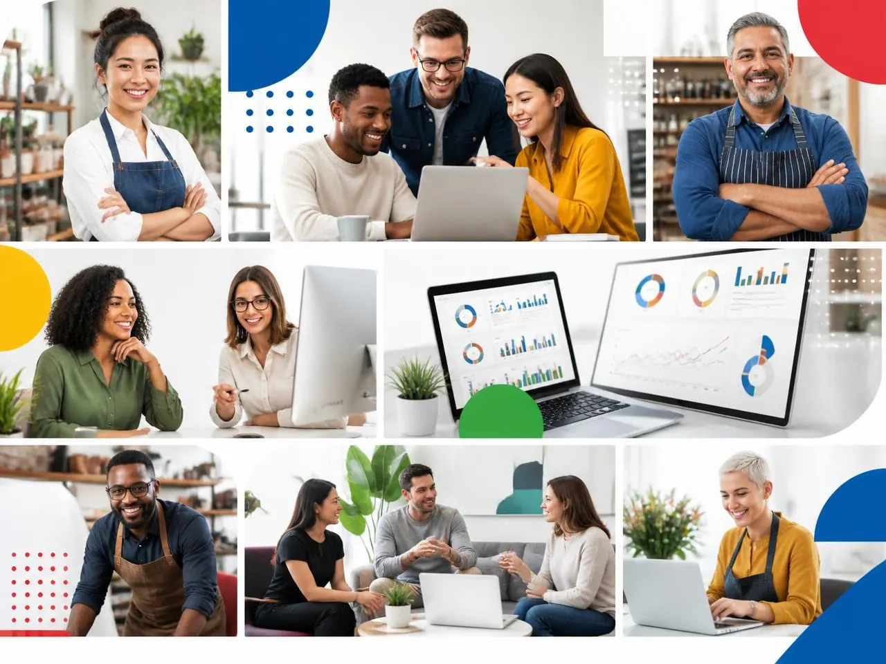 Dygital marketing team working with local business owners